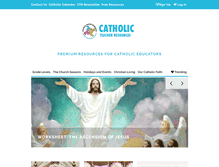Tablet Screenshot of catholicteacherresources.com